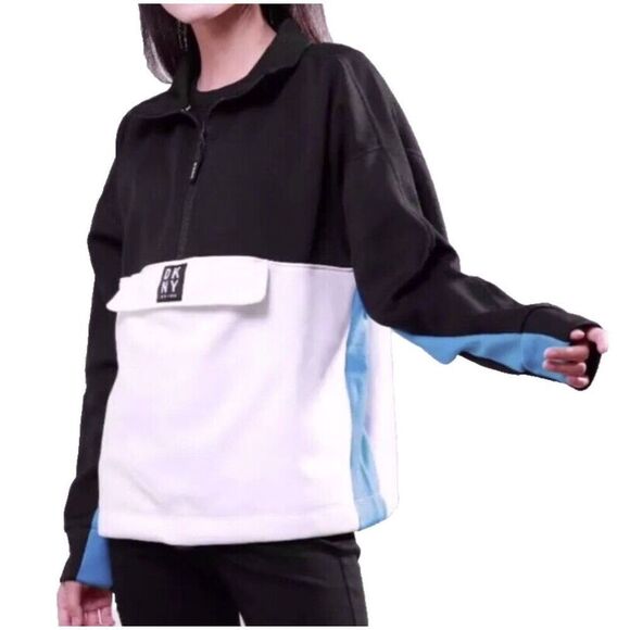 Dkny Tops - New DKNY Sport Ladies’ ½ Zip Pullover Sweater Medium XL Black